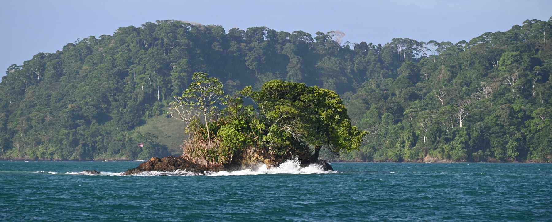 Islet at the entrance of Blue Fields Bay, Panama
